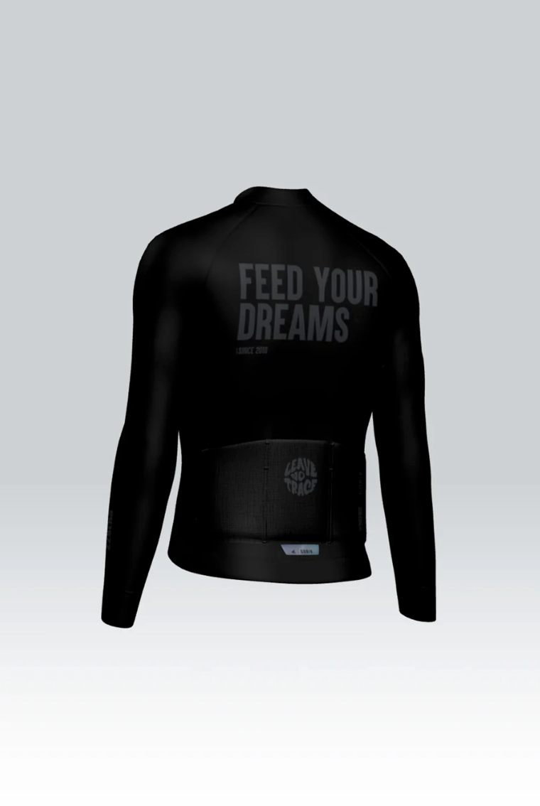 LONG SLEEVE CYCLING ZIP-THROUGH GOBIK JACKET - BLACK