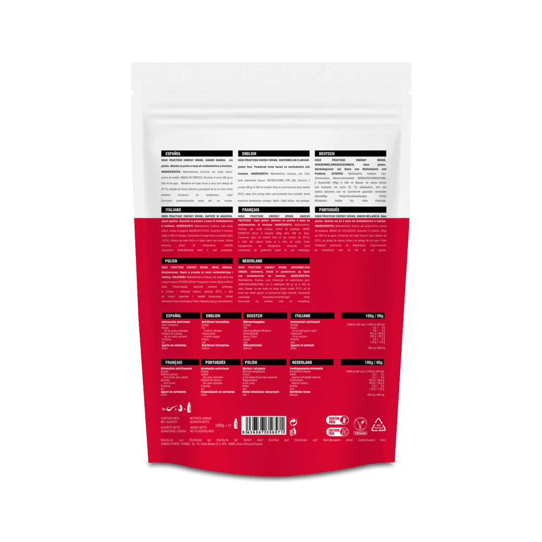 HIGH FRUCTOSE ENERGY DRINK 1kg watermelon back