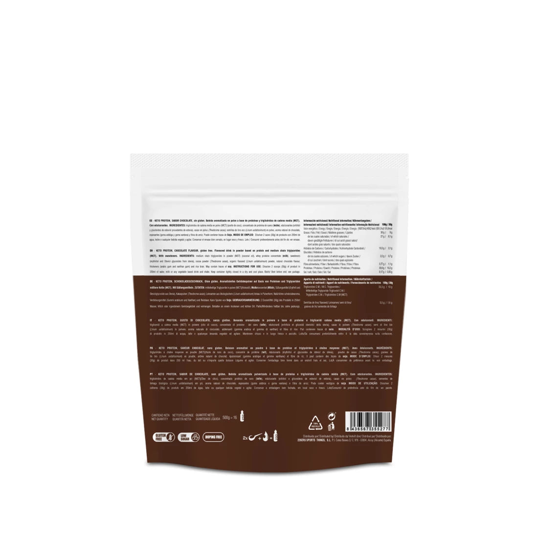 KETO PROTEIN 500g - Protein Shake back