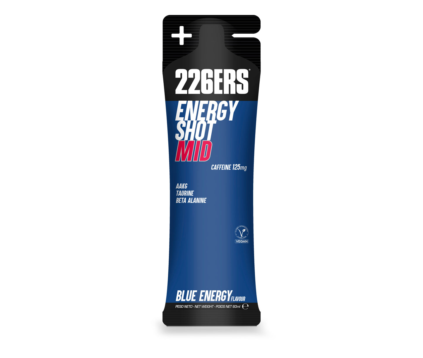 ENERGY SHOT STICK 60ml mid Blue energy  caffeine front 