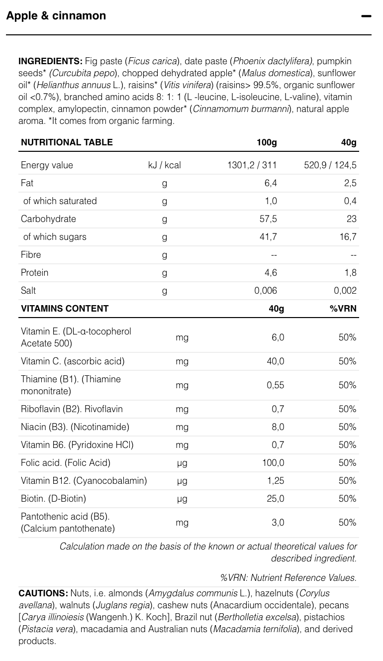 RACE DAY BAR BCAA - Vegan Energy Bar - 40g