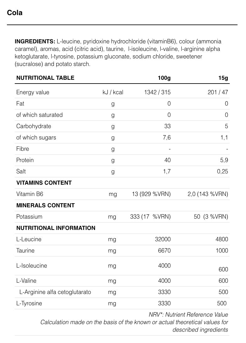 BCAA 8:1:1 - Amino Acids - 300g