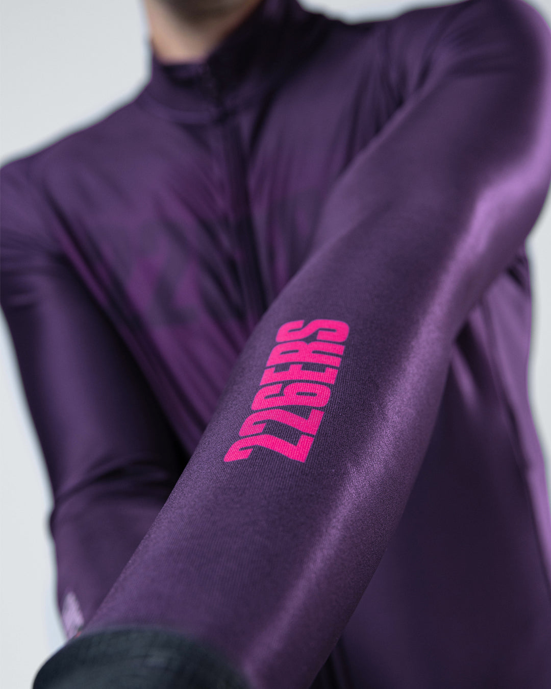 LONG SLEEVE CYCLING ZIP-THROUGH GOBIK JACKET - BURGANDY