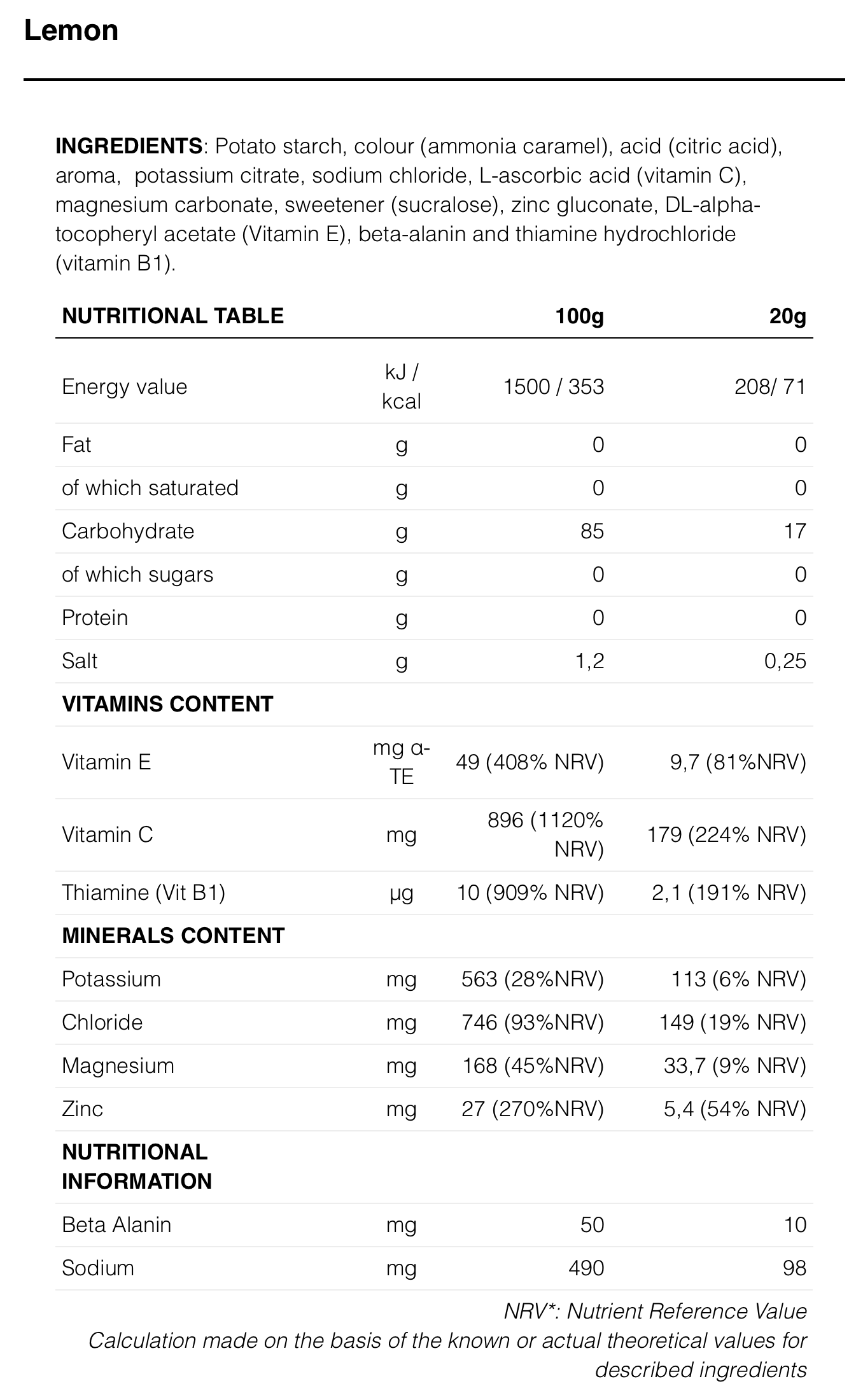 ISOTONIC DRINK - Vegan Drink - Single Dose 20g