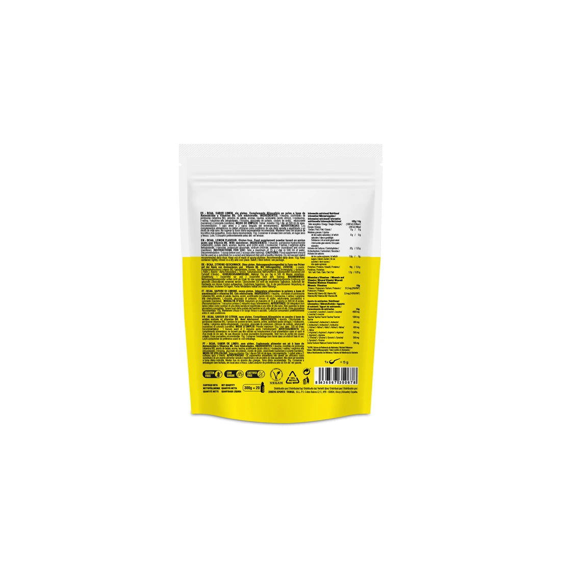 BCAA 8:1:1 - Amino Acids - 300g back lemon