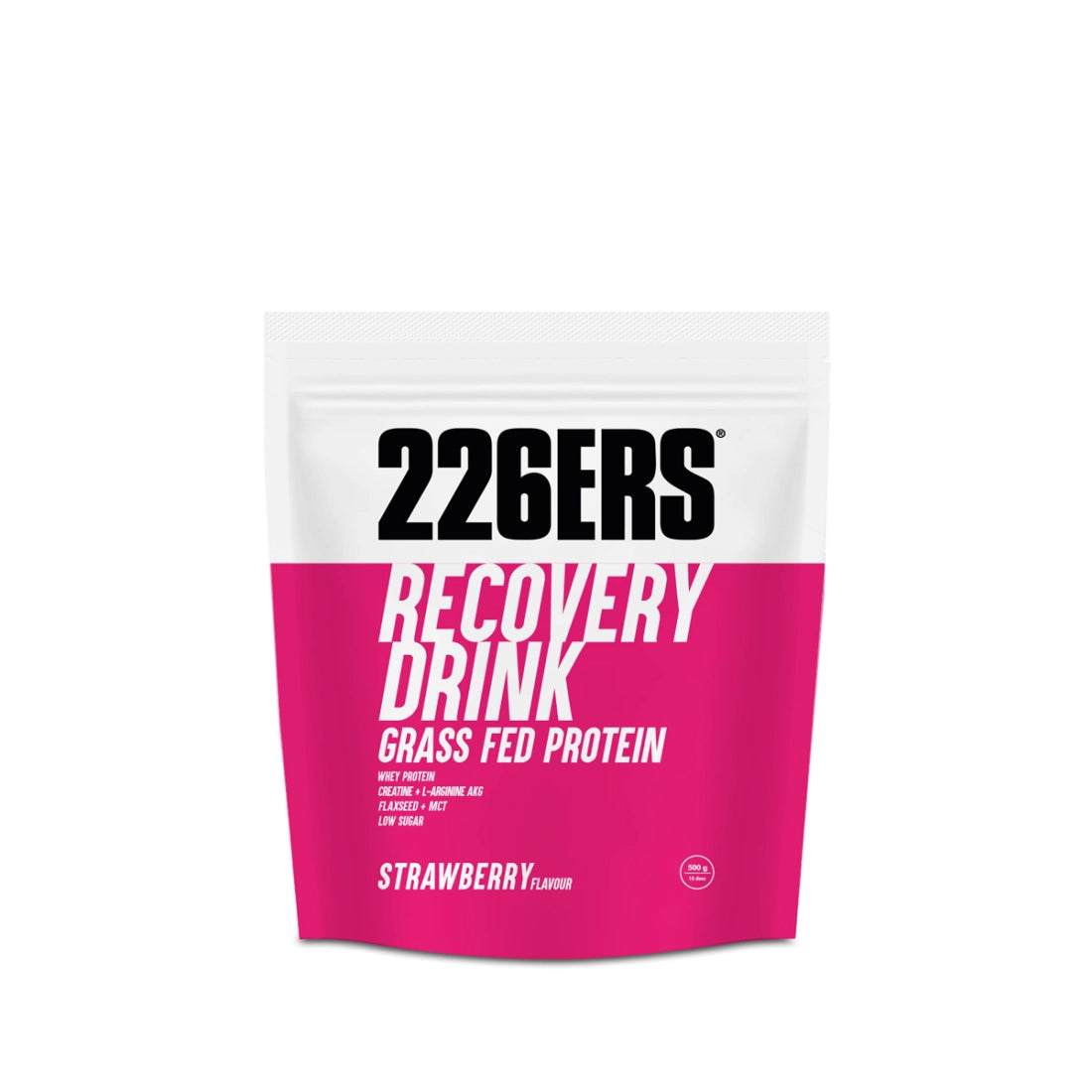 RECOVERY DRINK - Grass Fed Protein - Muscle Recovery front strawberry 500g