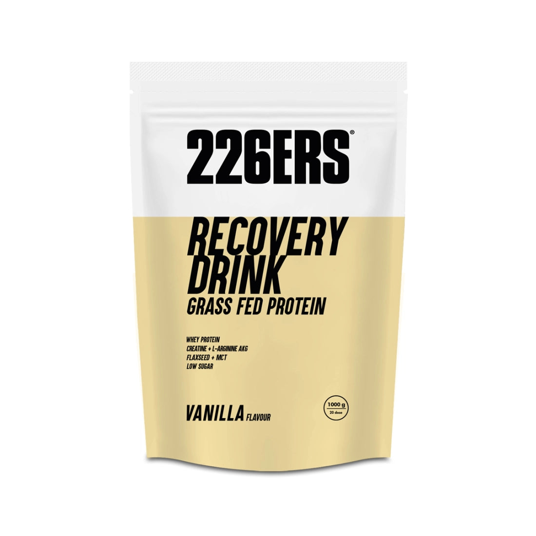 RECOVERY DRINK - Grass Fed Protein - Muscle Recovery front vanilla 1000g