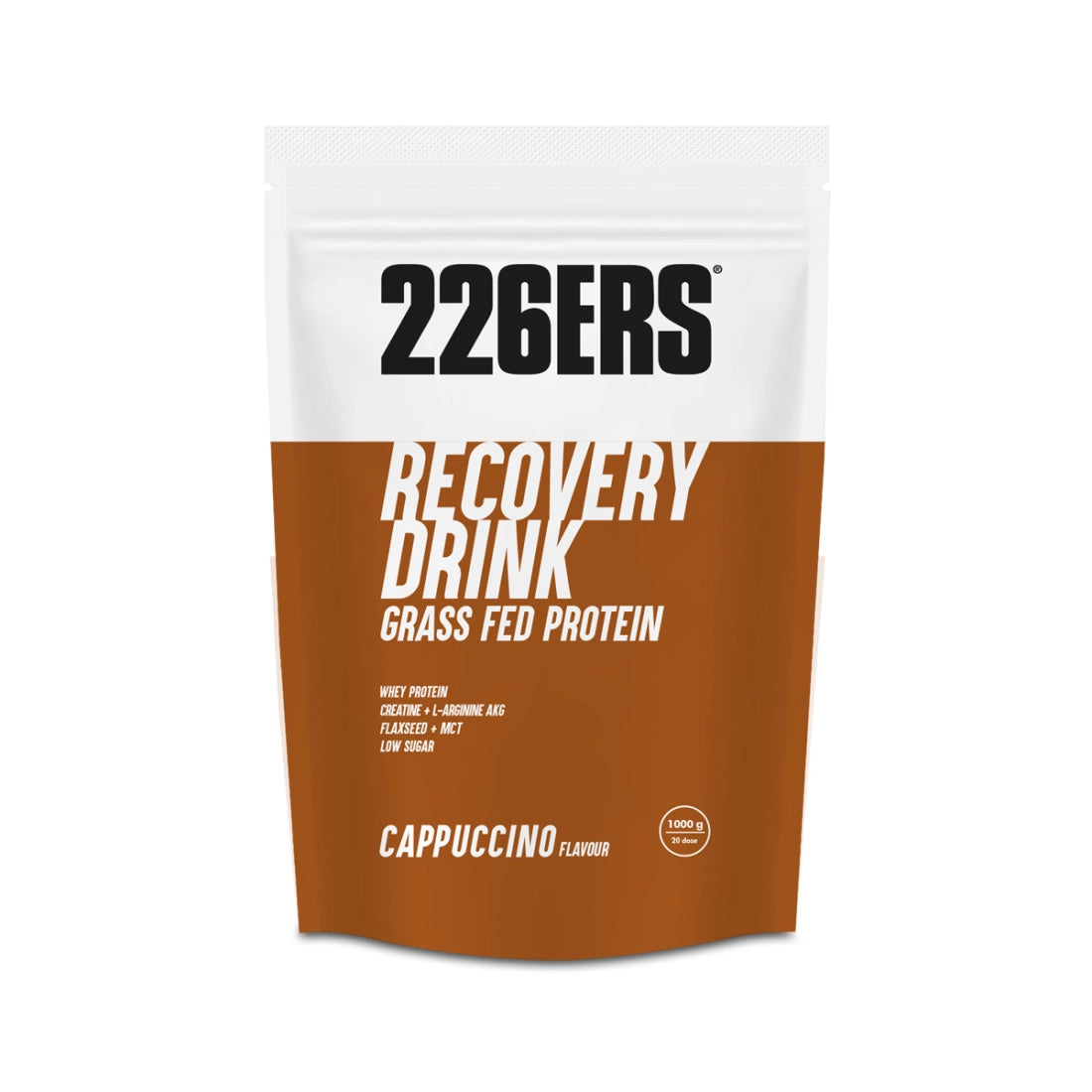 RECOVERY DRINK - Grass Fed Protein - Muscle Recovery front cappuccino 1000g