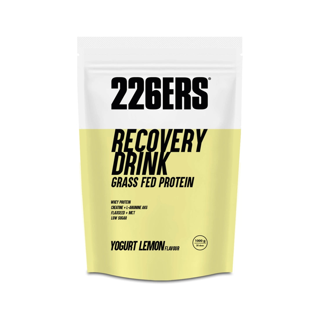 RECOVERY DRINK - Grass Fed Protein - Muscle Recovery front yogurt lemon 1000g