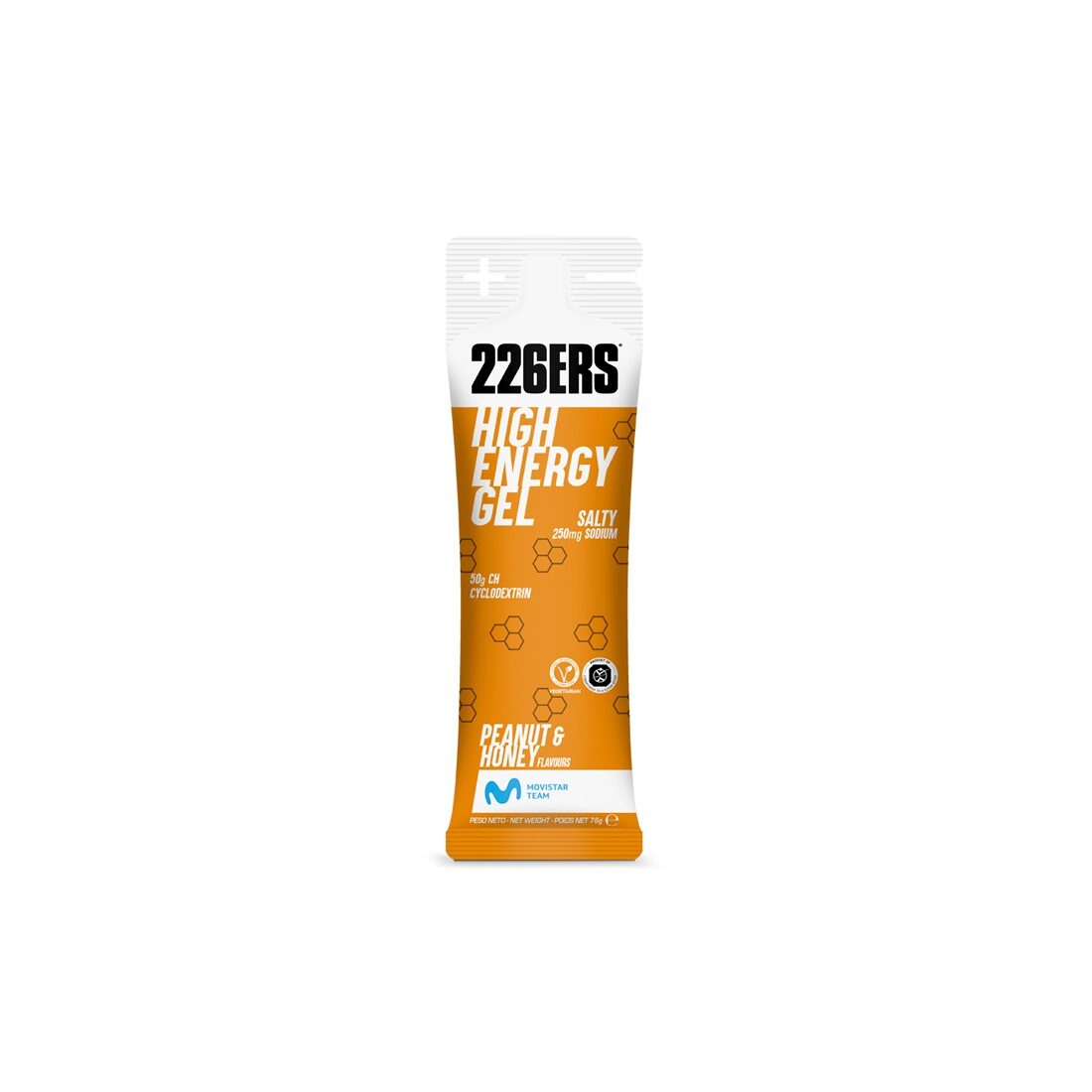 HIGH ENERGY GEL 76g - Energy Gel front Peanut & Honey