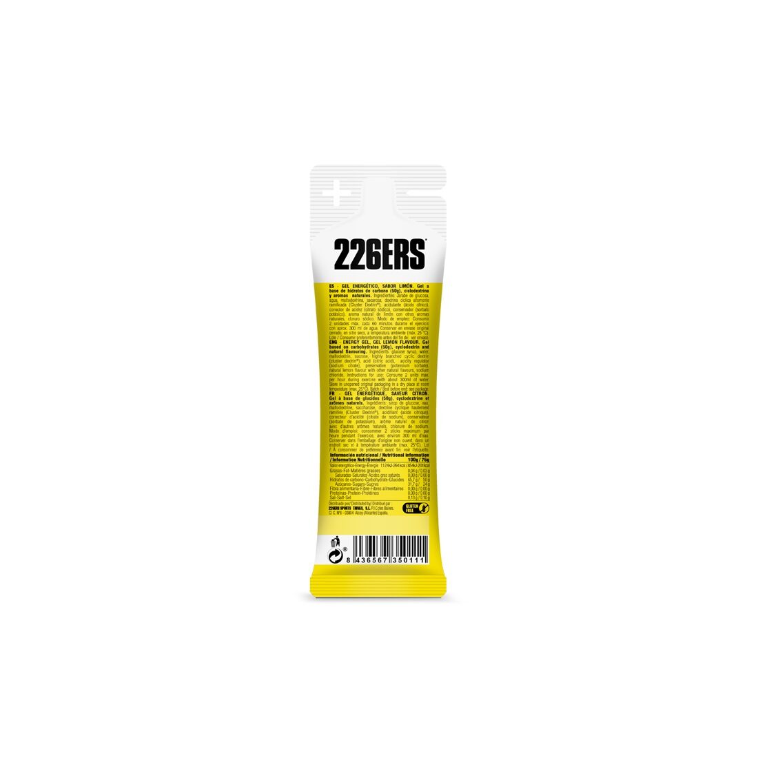 HIGH ENERGY GEL 76g - Energy Gel lemon back