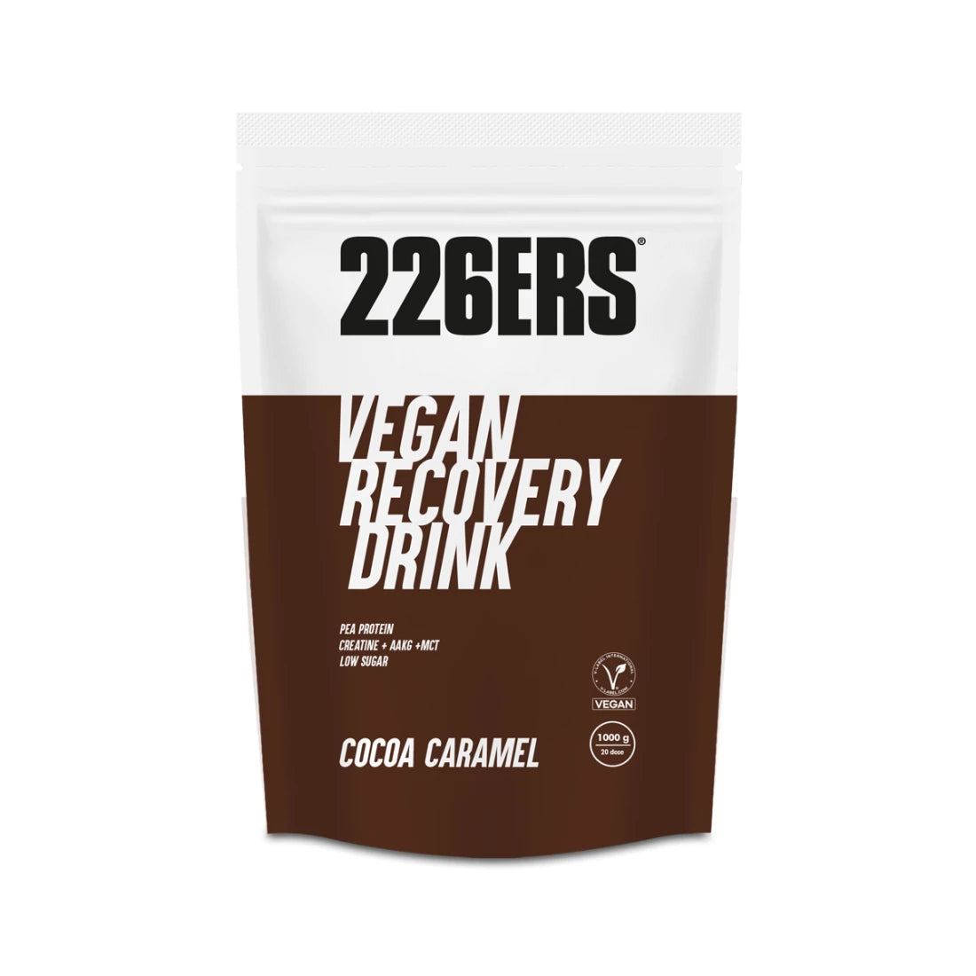 Vegan Recovery Drink Cocoa Caramel 1000g front 226ers